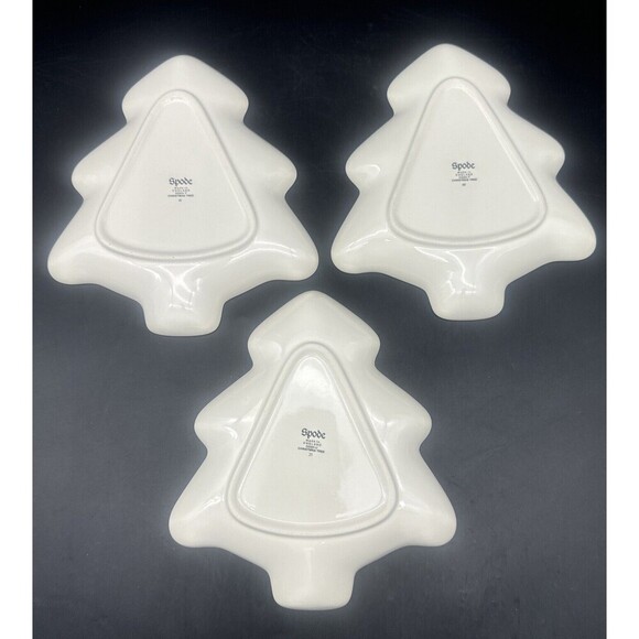 Spode Christmas Tree RED Band 1st Limited Annual Series 7.5” High #s3324U- 3 PC - Picture 4 of 5